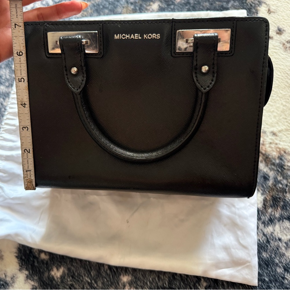 Michael Kors Black Saffiano Leather Top-Handle Satchel